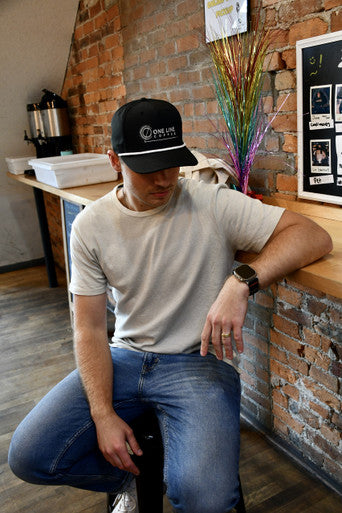 OLC Athletic Rope Hat (Black w/ White Lettering)