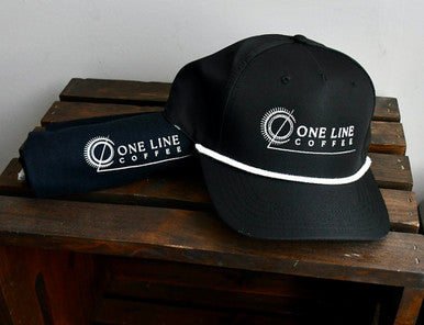 OLC Athletic Rope Hat (Black w/ White Lettering)